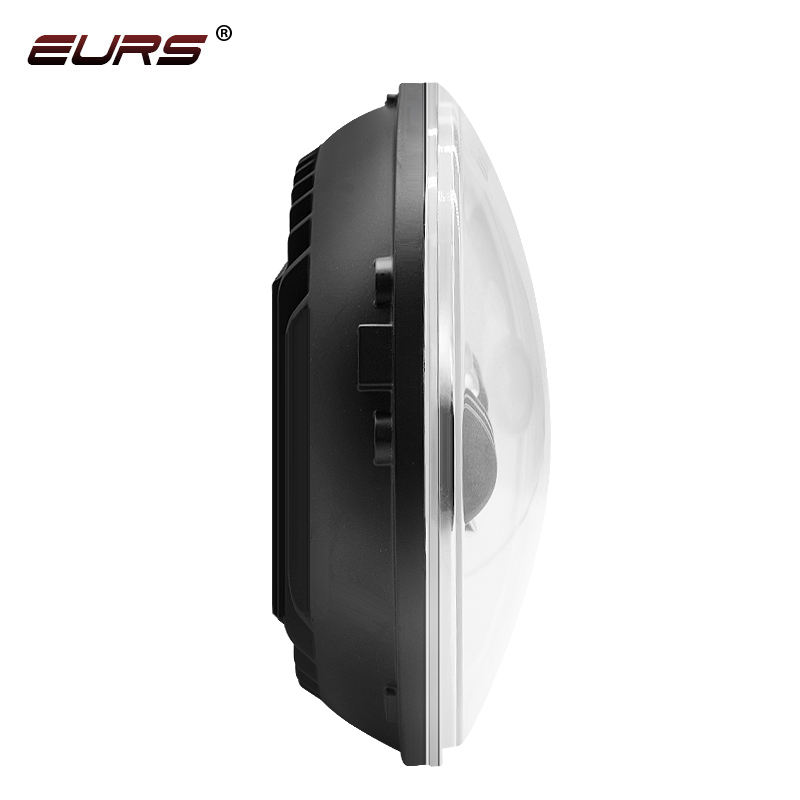 7 Inch Round Led Headlight 12v 24v for Jeep Halle Hi/Lo Beam RGB Led Round Skull Light H4 Head Lights Motorcycle Headlamp - 2