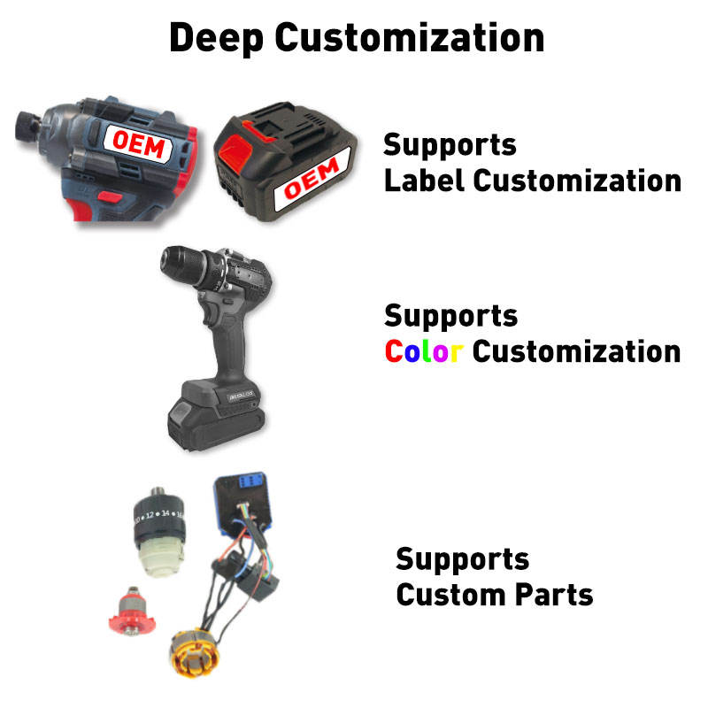 21V Electric Brushless Impact Wrench Cordless 1/2 Socket Wrench DIY Industrial Grade Charging Tool Lithium Battery - 2