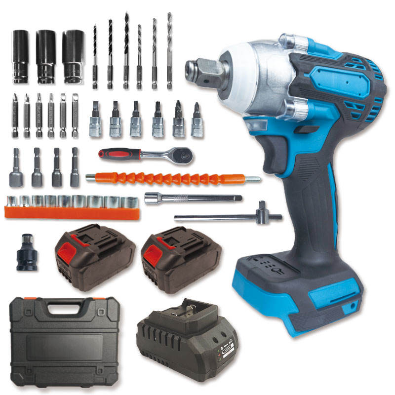 21V Electric Brushless Impact Wrench Cordless 1/2 Socket Wrench DIY Industrial Grade Charging Tool Lithium Battery